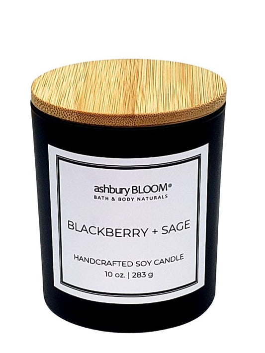 Blackberry + Sage Soy Wax Candle - ApresTenCo