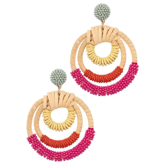 Colorful Tri-Hoop Earrings - ApresTenCo