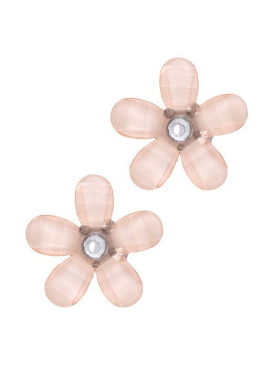 Glass Flower Stud Earrings - ApresTenCo