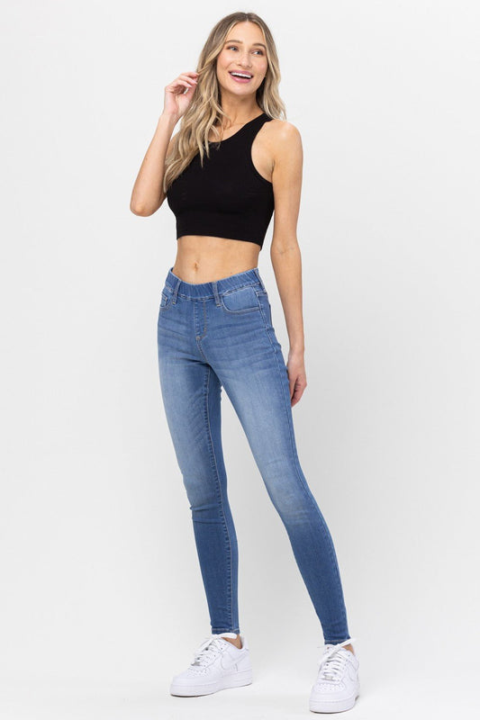 Jelly Jeans - Mid Rise Pull On Skinny Jean - ApresTenCo