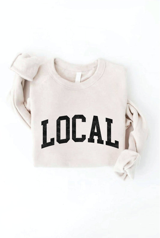 LOCAL graphic sweatshirt - Heather Dust - ApresTenCo