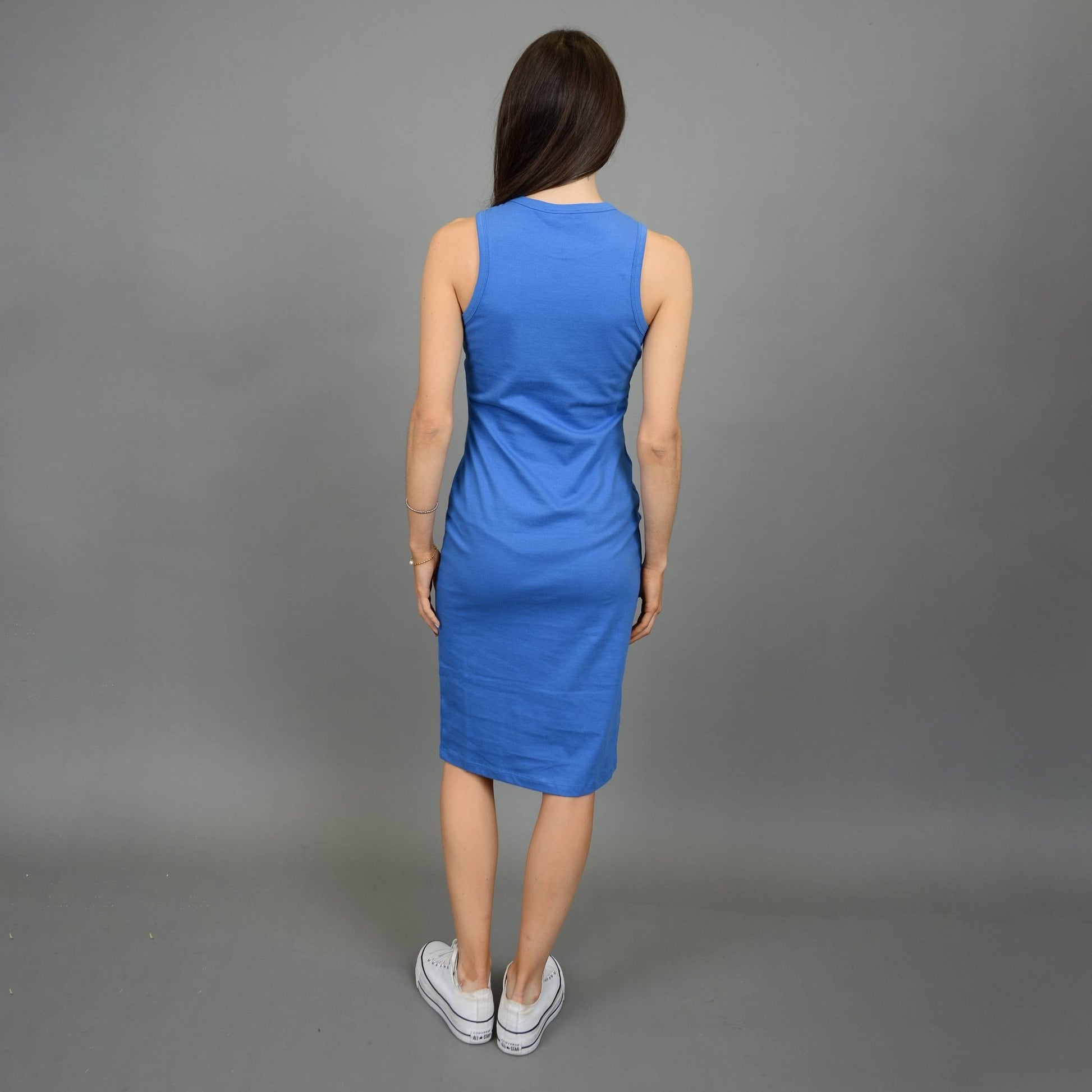 Maria Sleeveless Tank Dress - Riviera Blue - ApresTenCo