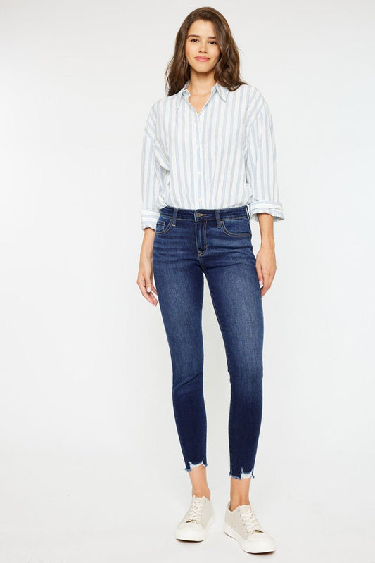 Mid Rise Skinny Ankle Jeans - Kan Can - ApresTenCo