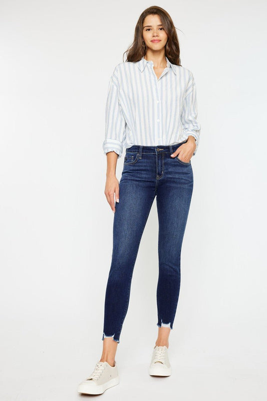 Mid Rise Skinny Ankle Jeans - Kan Can - ApresTenCo