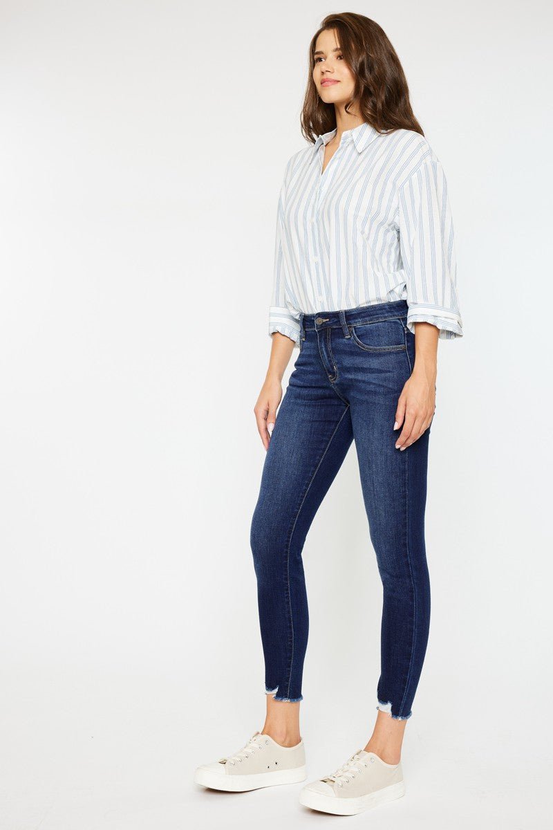 Mid Rise Skinny Ankle Jeans - Kan Can - ApresTenCo