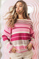 Pink Mixed Stripe Sweater - ApresTenCo