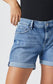 Pixie Denim Boyfriend Shorts - Light Ripped Organic Blue - ApresTenCo