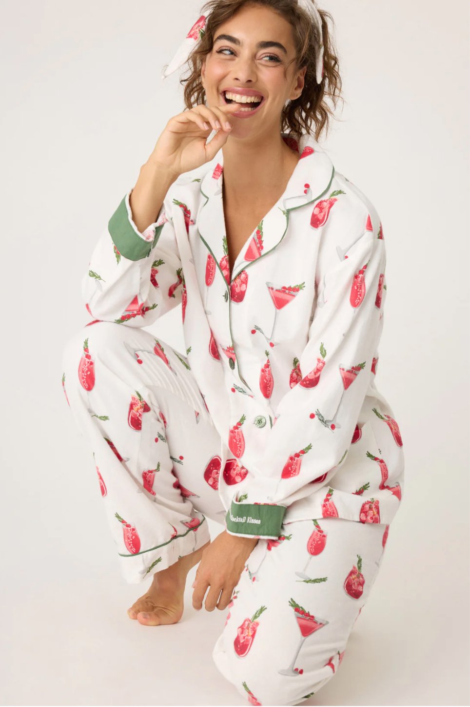 PJ Salvage - Cranberry + Cocktails Flannel PJ Set - ApresTenCo