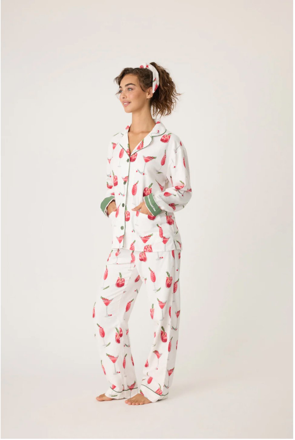 PJ Salvage - Cranberry + Cocktails Flannel PJ Set - ApresTenCo