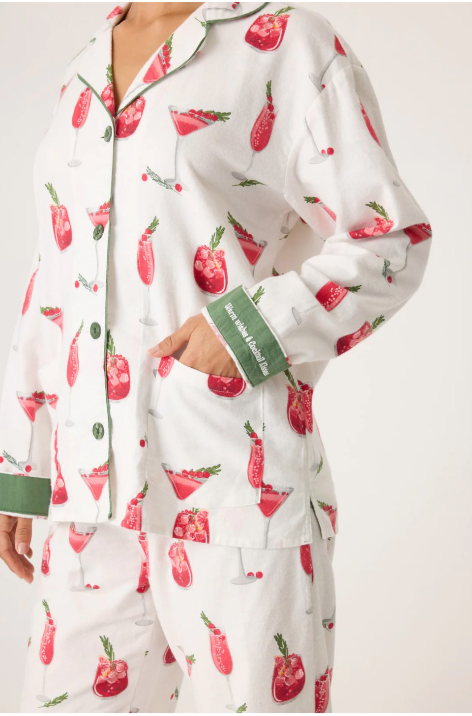 PJ Salvage - Cranberry + Cocktails Flannel PJ Set - ApresTenCo