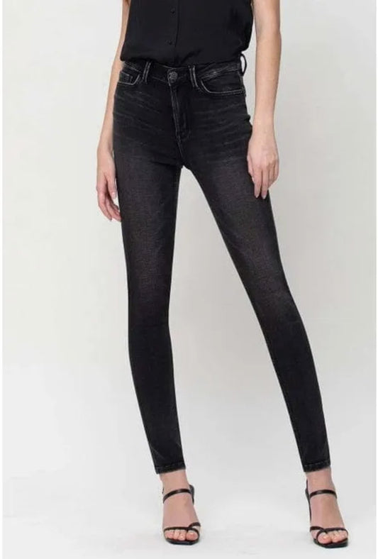 Super Soft High Rise Skinny Jeans - Black - Flying Monkey - ApresTenCo