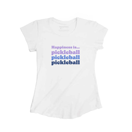 Women's Pickleball Bamboo T-Shirt, White - ApresTenCo