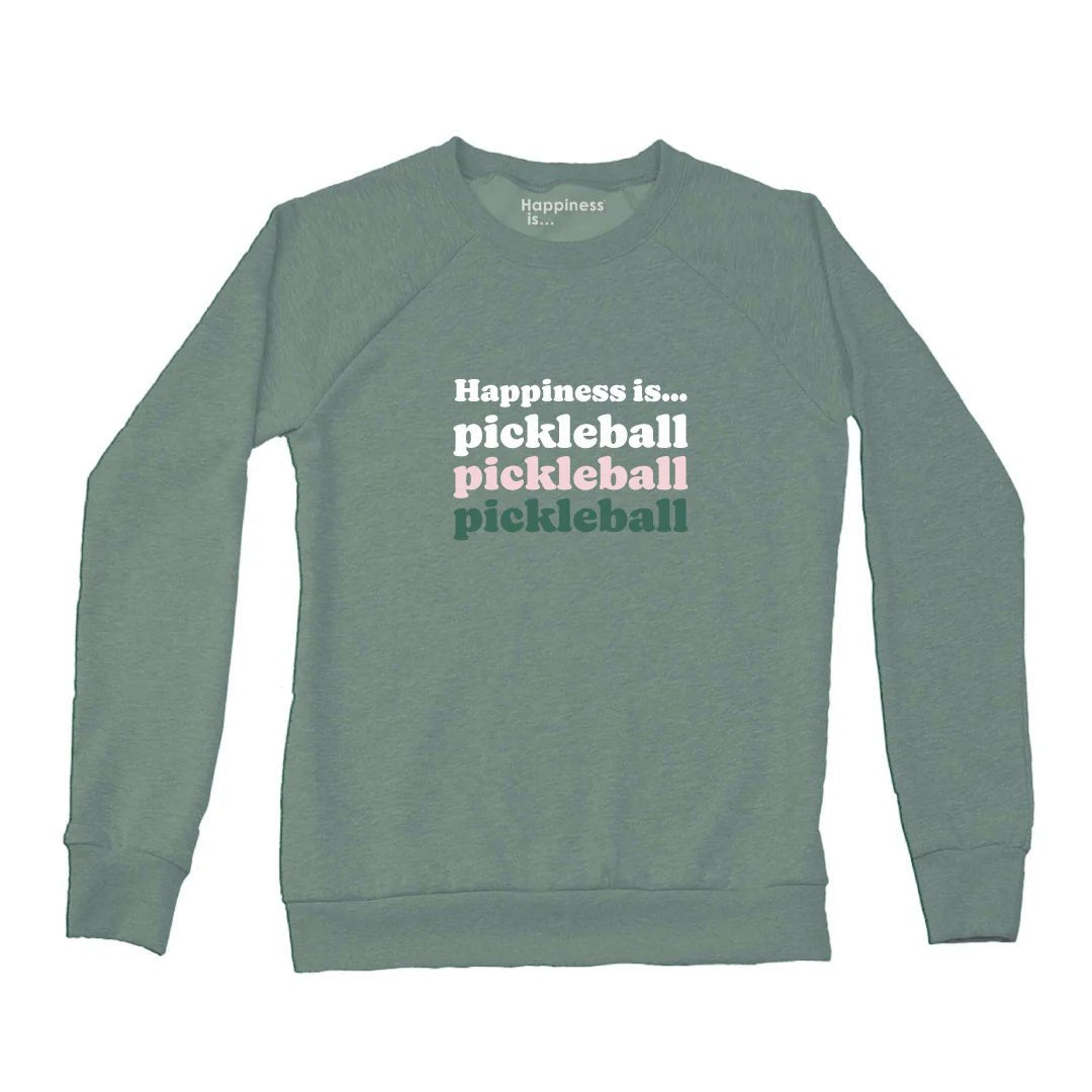 Women's Pickleball Triple Crew Sweatshirt, Sage - ApresTenCo